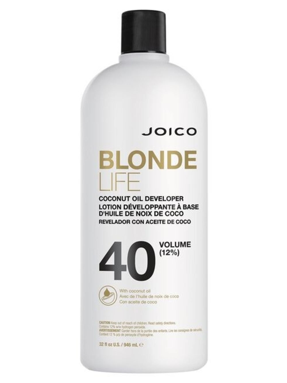 Joico Blonde Life 40 Volume Coconut Oil Developer — White & Gold Label